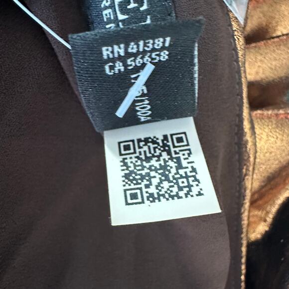 Lauren Ralph Lauren Metallic Chiffon One Shoulder Gown Party Size US 10 - Picture 6 of 14